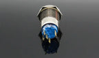 19mm Metal Alumina Black Press Button Led Power Mark Lamp Button Momentary/Latching Control PushButton Switch