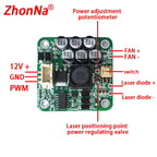 Laser  Diode LD  Driver Board with TTL/PWM Modulation Current 1A - 5A 12V Voltage Current Adjustable 405nm 445nm 450nm Universal