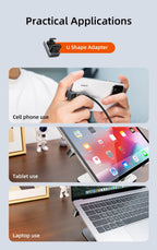 CABLETIME Type C Adapter 240W OTG USB C Adapter 8K 60Hz 40Gbps 90-Degree Converter USB4 Adapter for iPhone Adapter MacBook iPad
