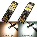 5pcs Portable Mini 5730 USB 6 LED Light 5V Touch Sensor Dimmable Night Light for Power Bank Computer Laptop Book Reading Lamp