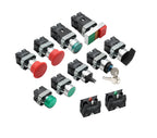 OMCH Button Switch Self Reset SKB2 Small Mushroom Head Emergency Stop 22mm Knob Key Start Inching Power On