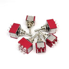 5Pcs Toggle Switch Mini Switches 2 Position 3 Position Latching Switch MTS-102/103/202/203 ON-ON SPDT ON-OFF -ON SPDT DPDT