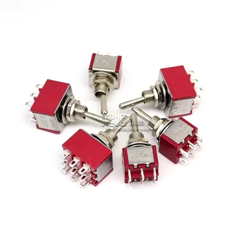 5Pcs Toggle Switch Mini Switches 2 Position 3 Position Latching Switch MTS-102/103/202/203 ON-ON SPDT ON-OFF -ON SPDT DPDT