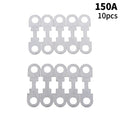 New 10Pcs 30A-150A 32VDC Small Fuse Sheet Automotive Car Flat Zinc Sheet For Car Fuse Round Hole Insert Fuse Auto Parts