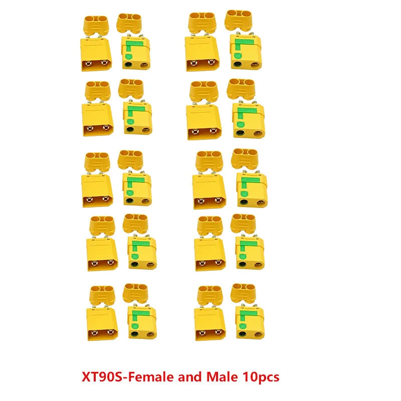 XT90S XT90-M/F Connectors Spark-Resistant Male/Female Connectors for Battery, ESC and Charger Cables