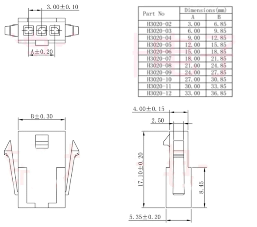 10/20/50sets 3.0 mm Micro-Fit 3.0 Connector Single Row Receptacle Housing 2 Pin 3 4 5 6 Circuit Plug House Terminal 43640 43645
