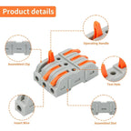 Quick Wire Connectors Multi-circuit Splicing Butt Fast Electrical Connector Universal Push-in Lever Nuts Cable Terminal Block
