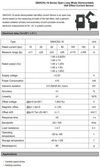 Hall Current Sensor QNHCK2-16 10A 20A 50A 100A 2.5±2V 2.5V 0.625V DC Split Current Transformer Clamp CT Current Transducer