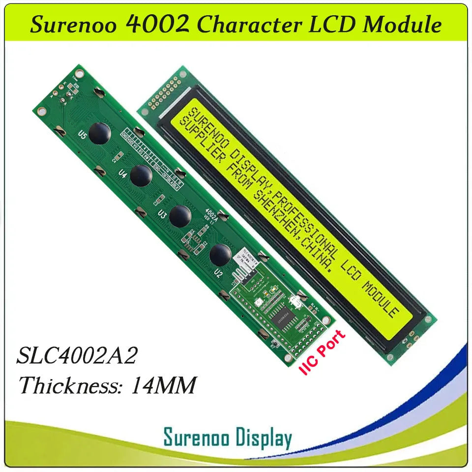 Serial IIC / I2C / TWI 4002 402 40*2 Character LCD Module Display Yellow Green Blue with Backlight for Arduino