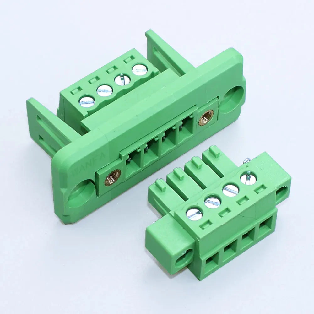1Set Pitch 3.81mm 2P/3P/4P/5P/6P/7P/8P/9P/10P/12P/16P Pluggable Terminal Block Connector Wall Through Non Welding Plug 15EDGWC