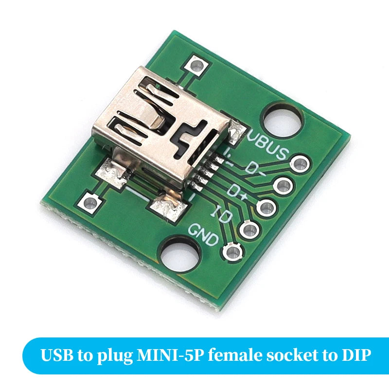 Micro Mini USB USB A Male USB 2.0 3.0 A Female USB B Connector Interface to 2.54mm DIP PCB Converter Adapter Breakout Board