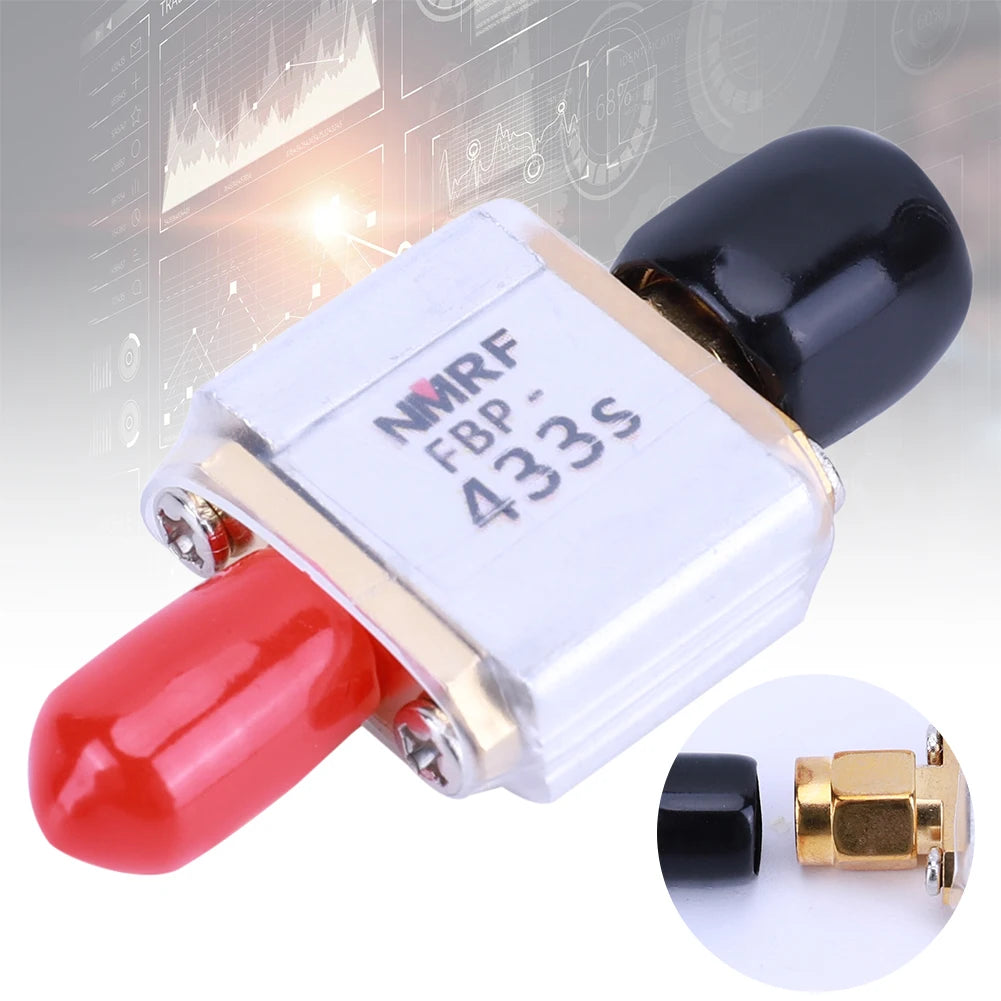 FBP-433s Bandpass Filter SMA M F Interface 433MHz Reduce Noise Band Pass Filter Aluminum Casing Bandwidth 20MHz for Aircraft UAV