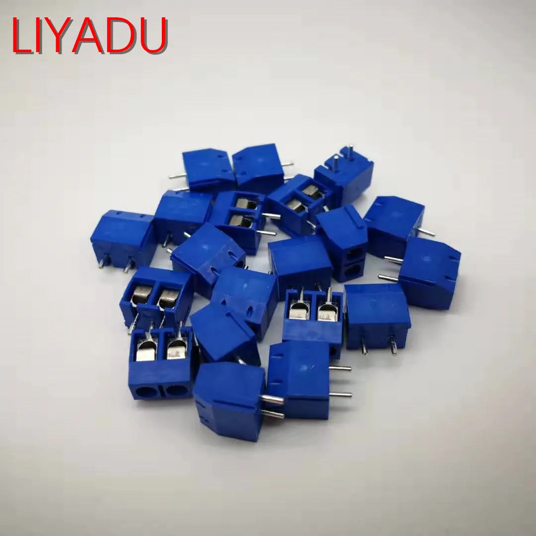 100PCS KF301-2P 3p Splicing, screw type PCB spacing 5.0 connector terminals, terminal KF301 Red, blue, green, black