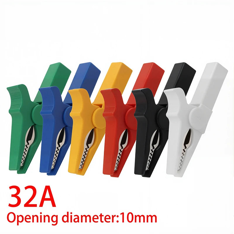6pcs Alligator Clips 55mm Battery Test Crocodile Clamp Connector For Banana Plug 4mm Multimeter Pen Cable Probes Alligator Clip