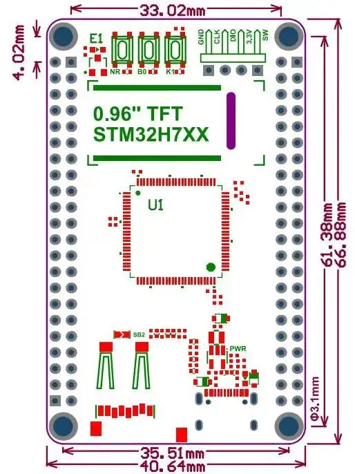 WeAct STM32H743 STM32H743VIT6  STM32H7 STM32 Demo Board Core Board