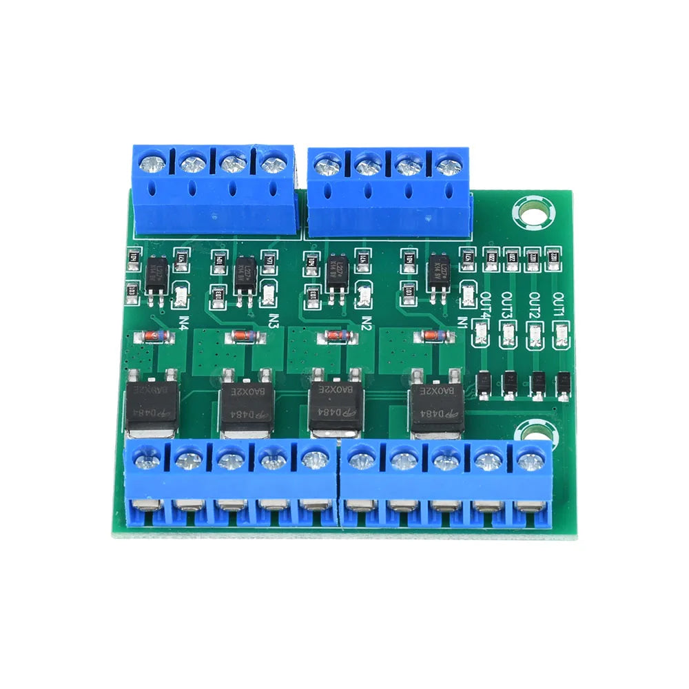 DC 3.7V~27V Optocoupler Isolated Driver Module 4 Channel MOS Tube FET Pulse Trigger Switch Controller Board for Motor LED Light