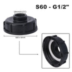 1000 Liter IBC Tank Adapter S60 x 1/2" 3/4' 1" 1.5 2" S100 Thread Connector Ton Barrel Joints IBC Tank Fitting