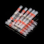 100/500/1000PCS Waterproof Solder Seal Sleeve Splice Terminals Copper Heat Shrink Electrical Wire Butt Connectors AWG22-18 Red