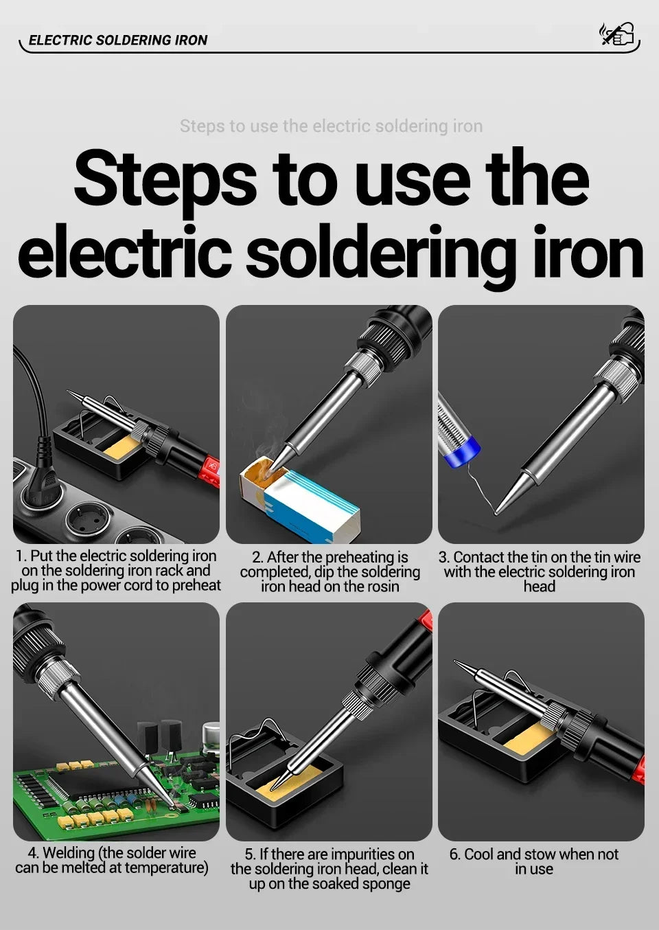 ANENG Digital Electric Soldering Irons kit Adjustable Temperature 220V 110V US/EU Plug  Welding Solder Repair soldering SL106