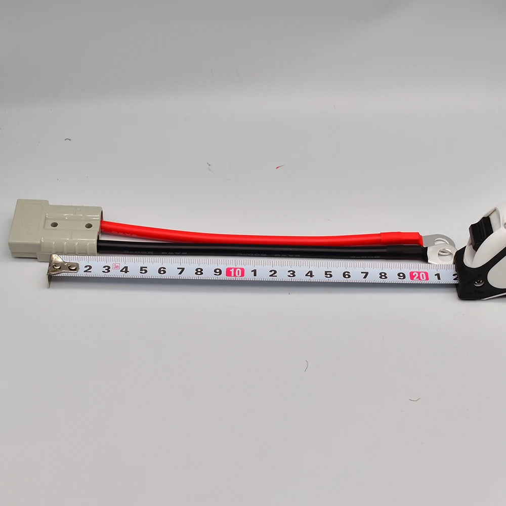 1pcs Double Pole 50A 600V High Current Plug with 8AWG M8 Silicone Cable Electric Forklift Plug Quick Charging Connector