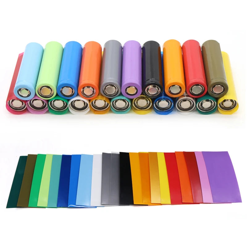 20/100/500pcs 18650 PVC Heat Shrink Wrap Pre-cut Insulated Wrapping Sleeving Shrinkable Heat-shrink Tubing Battery Film Case