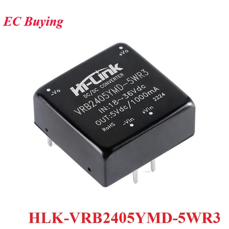 DC-DC 24V to 5V 5W Isolated Converter Power Supply Module DC DC HLK-5D2405 HLK-5D2405A Step-down Buck Ultra Wide Voltage Module