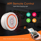 Tuya Zigbee Sound Light Sensor Smart Alarm Siren 90dB App Remote Control Home Security Protection System Siren Alarm