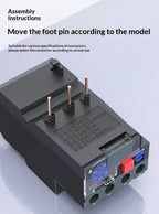 JR28 Series Thermal Overload Relay 25A 36A  Adjustable Current Motor Protection Electrical Overload Protector for AC Contactor