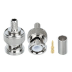 5/10Sets BNC Male Crimp Connector RG58 Cable Plug Adapter CCTV Security Camera IPC Communication Joint