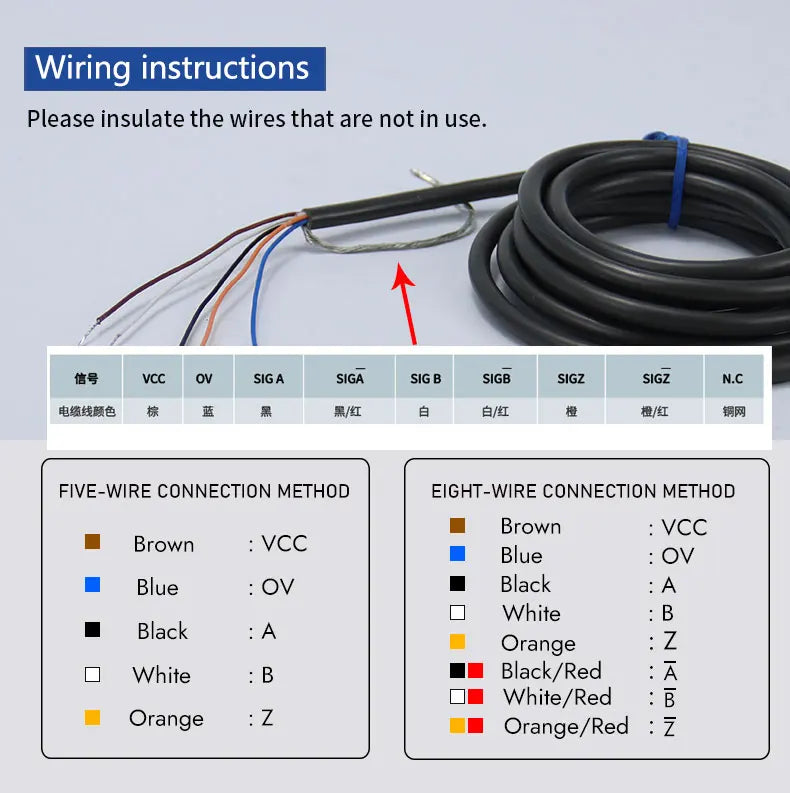 Optical rotary encoder E50S8 NPN  Photoelectric Incremental Rotary Encoder DC 5V 24V open collector output