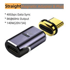 USB4.0 Thunderbolt3 Magnetic USB C To Type C Adapter 140W 40Gbps Fast Charging Magnet Charge Converter Cable 8K@60Hz USB-C Adapt