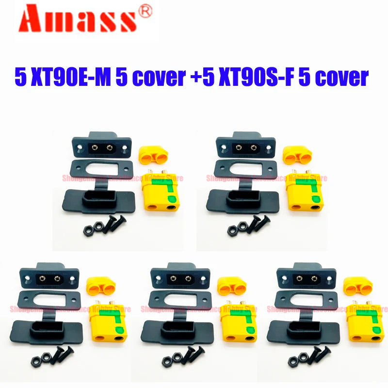 RC Model Amass XT90E-M Gold-plated Connector XT90 Male Plug XT90S Female Battery Connection for ESC Motor Aircraft Drone
