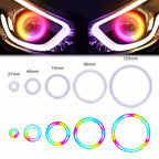 5V/12V WS2812 RGB COB Ring Light 27/48/74/96/120MM Individually Addressable with Built-in IC WS2812 WS2811 DC5V/12V RGB COB RING