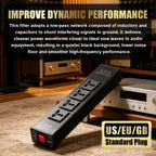 High-End Audio Power Filter 4 Universal Outlets Power Noise Isolation Purifier Socket for HiFi Stereo Equipment
