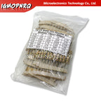 150PCS 300PCS Resistor Kit 1W 2W 3W 5W 5% 30Kinds X 10PCS Carbon Film Resistance 0.1-750 ohm Set 1k-820K 30Kinds X 5PCS hjxrhgal