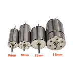 1pc 8mm/10mm/12mm/15mm 816 1020 1215 1524 DC 12V Mini Coreless Dual Shaft High Speed Motor For Model Rail Train Engine