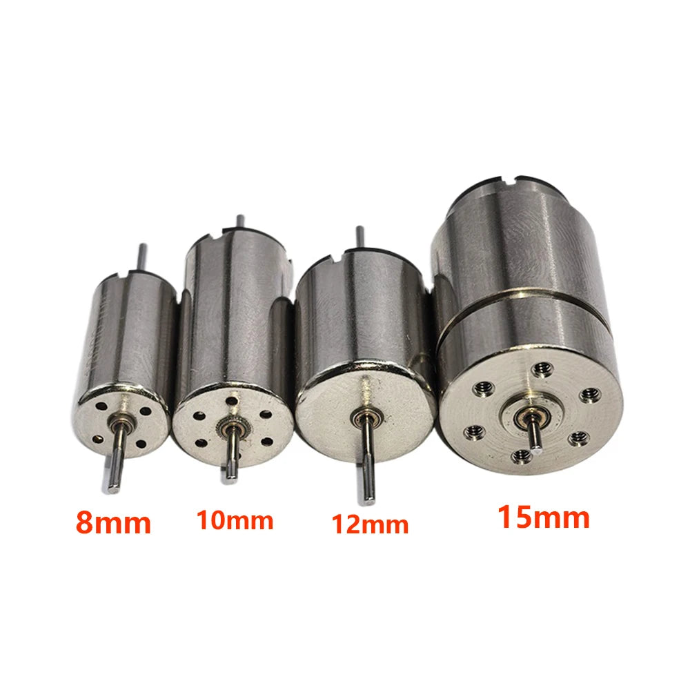 1pc 8mm/10mm/12mm/15mm 816 1020 1215 1524 DC 12V Mini Coreless Dual Shaft High Speed Motor For Model Rail Train Engine