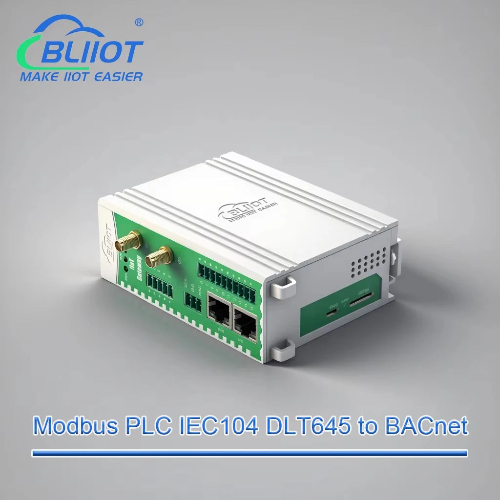 BLIIOT BMS Remote BACnet Modbus Gateway RS485 Modbus RTU/TCP PLC IEC104 DLT645 to BACnet Protocol Converter
