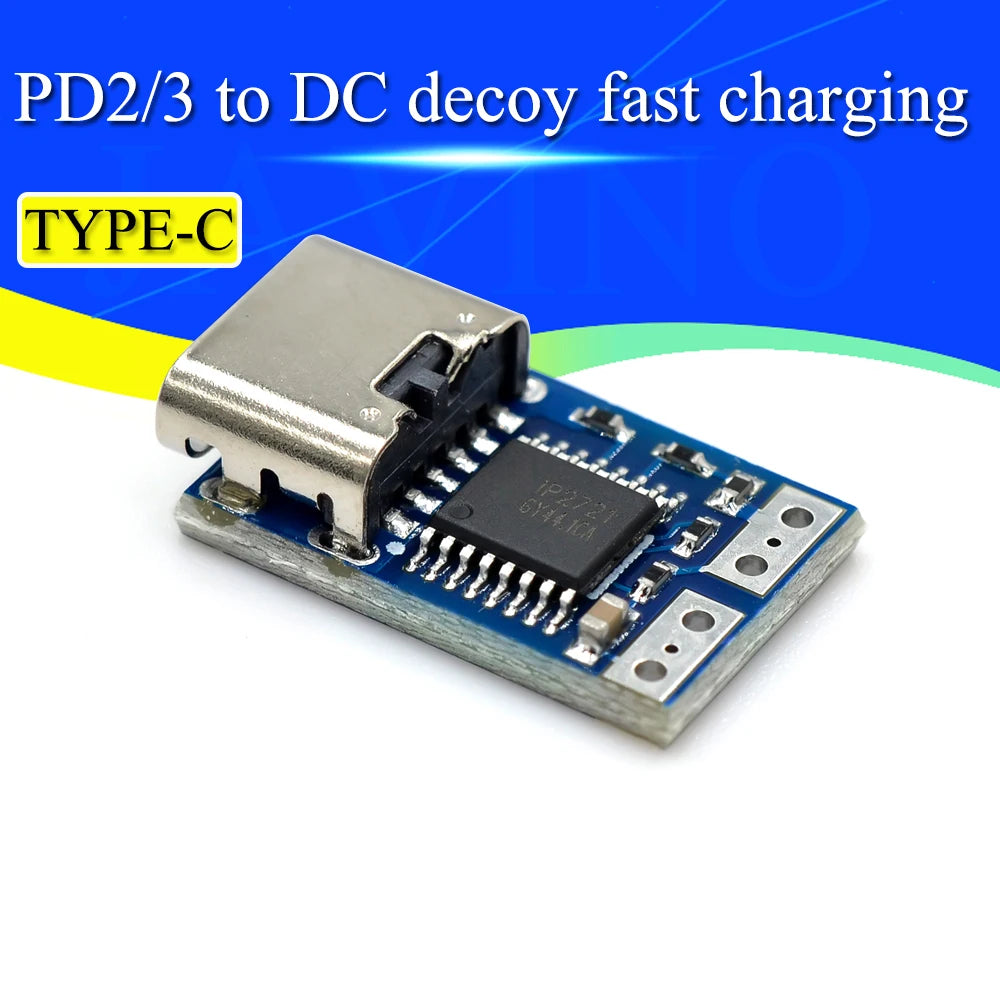 Javino Type-C PD decoy module PD2.0 PD3.0 to DC DC trigger extension cable QC4 charger 9V 12V 15V 20V Fast Quick Charger PDC004