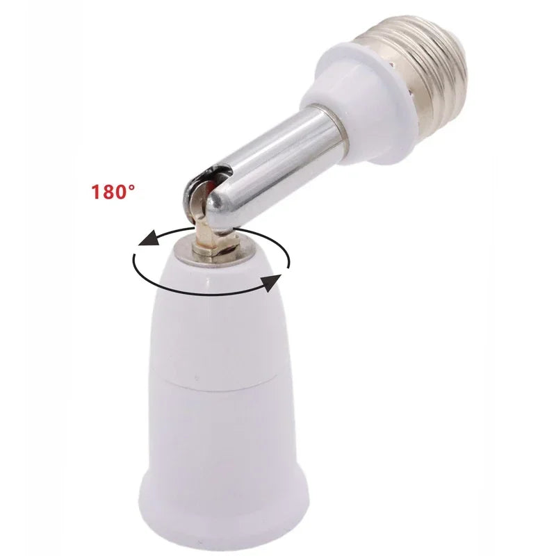 1pc E27 to E27, B22 to E27 Extender Screw E26 Bulb Holder Adapter Rotatable Bendable CFL LED Light Socket Converter