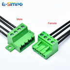 10Pairs 2EDG/15EDGRKC-5.08mm Female Male Aerial Butt Weld with PCB Lock 2P-24P Plugin Screw Wire Cable Terminal Block Connector