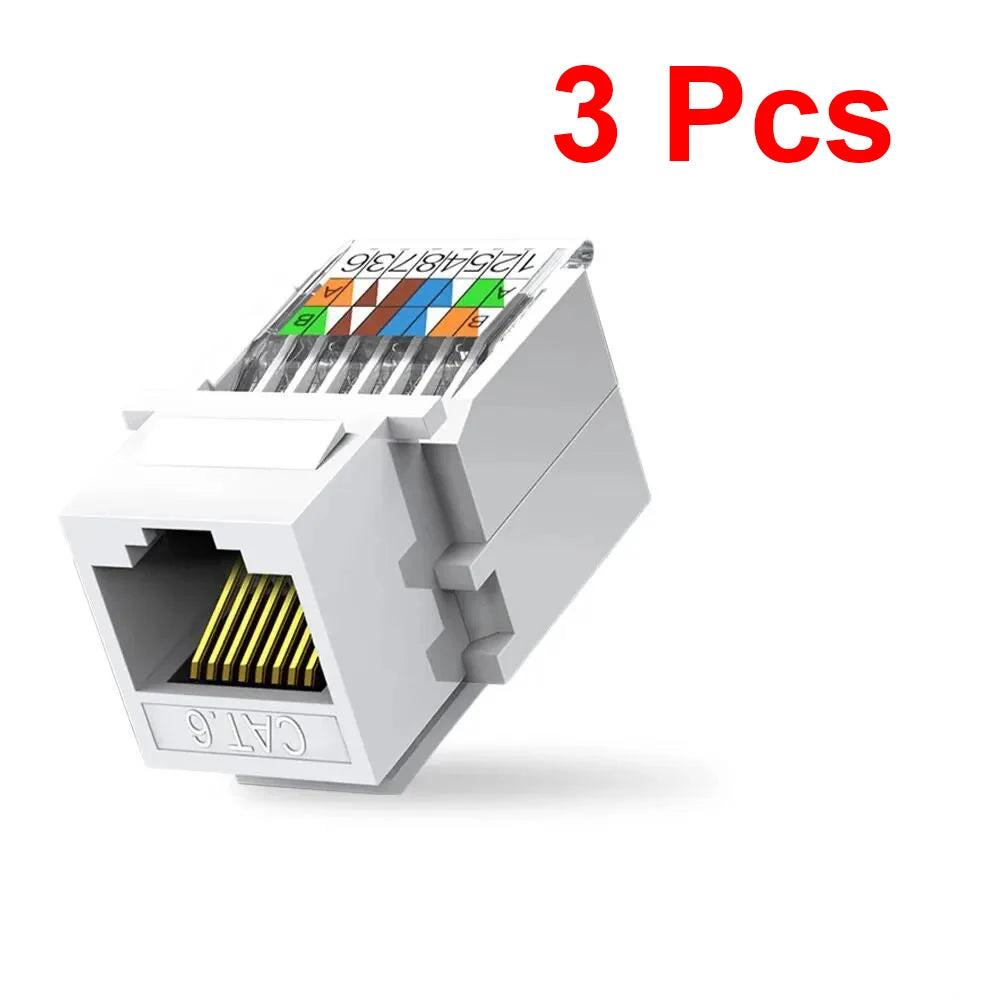 RJ45 Network Module Category 6 RJ45 Network Module Socket Comprehensive Wiring CAT6 Crystal Head Network CAT6 Cable Patch Panel