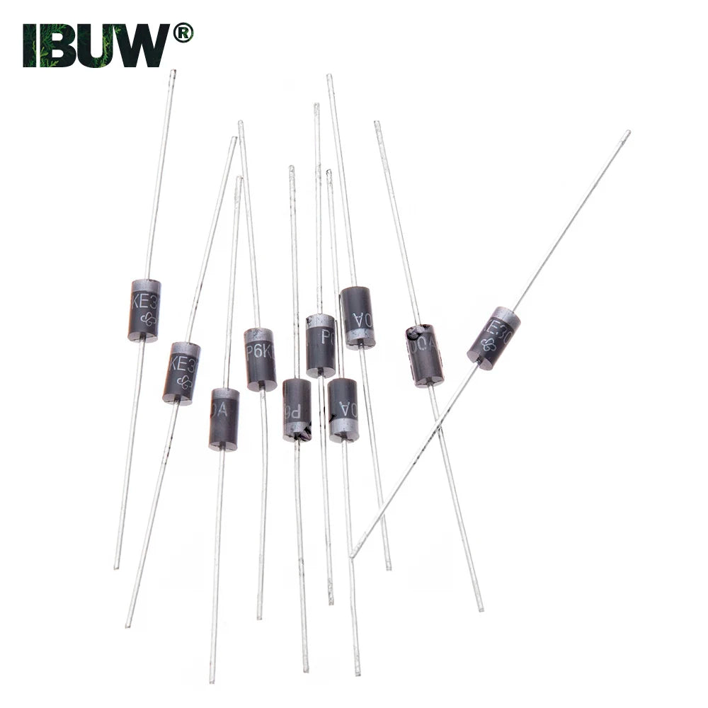 P6KE Series TVS Diode Kit Unidirectional Transient Voltage Suppressors for Power Supplies, Circuit Safety & Industrial Use