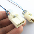 5pcs G9 Light Bulb Socket Ceramic Lamp Base Holder Connector Blue Brown PTFE Wire Bracket Lamp Holders
