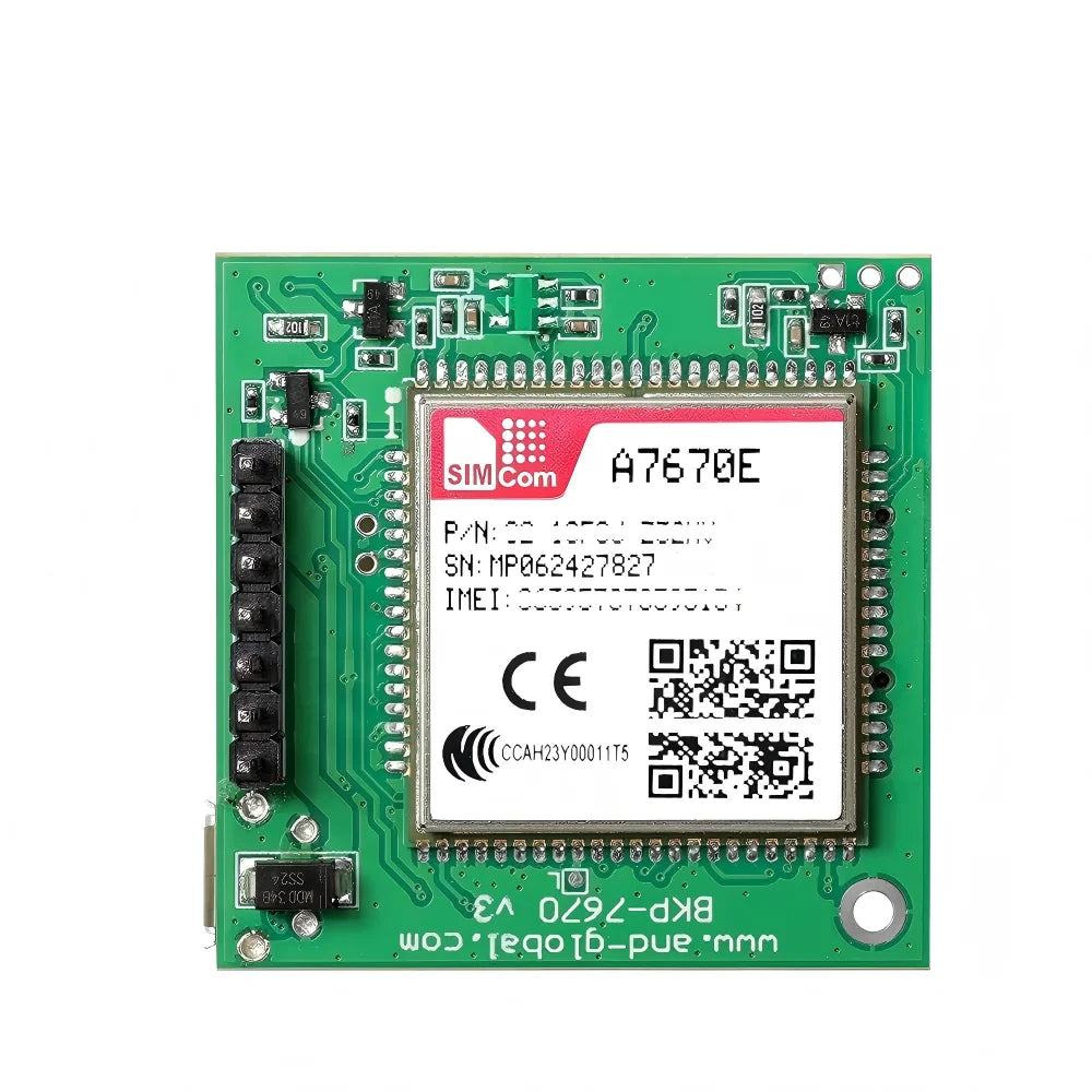 A7670E Push Nano Side Way SIM Slot Core Board SIMCOM 4G LTE Cat 1 Module Support Data/GPS for Europe/Middle East/Africa