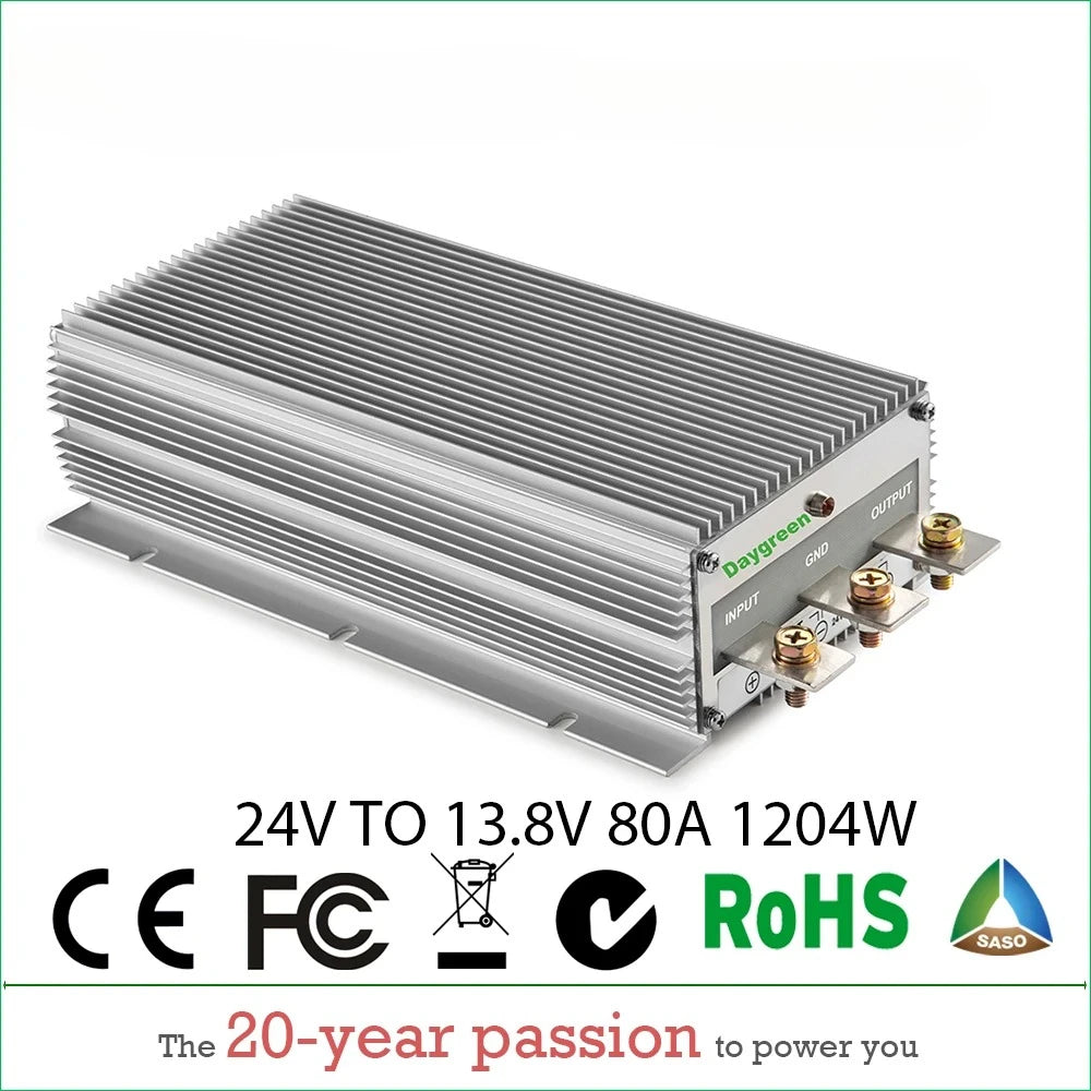 24V to 12V 13.8V 120A 100A 80A DC DC Step Down Converter 24V-13.8V Buck Regulator Voltage Transformer Stabilizer for Cars Module