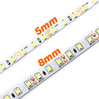 5mm 8mm LED Strip 2835 DC24V 12V 120LEDs/m Home Lamp Strips Red Ice Blue Yellow Orange Pink Flexible And Cuttable Soft Lamp Bar