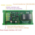 5A/10A/20A 110 220V 50HZ/60HZ RS485 Current Collector Ammeter MODBUS PLC Current Analog Acquisition AC Transformer Meter Module