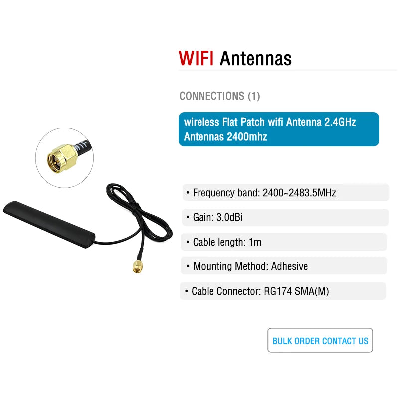 Wireless Flat Patch WiFi Antenna 2.4GHz Antennas 2400MHz