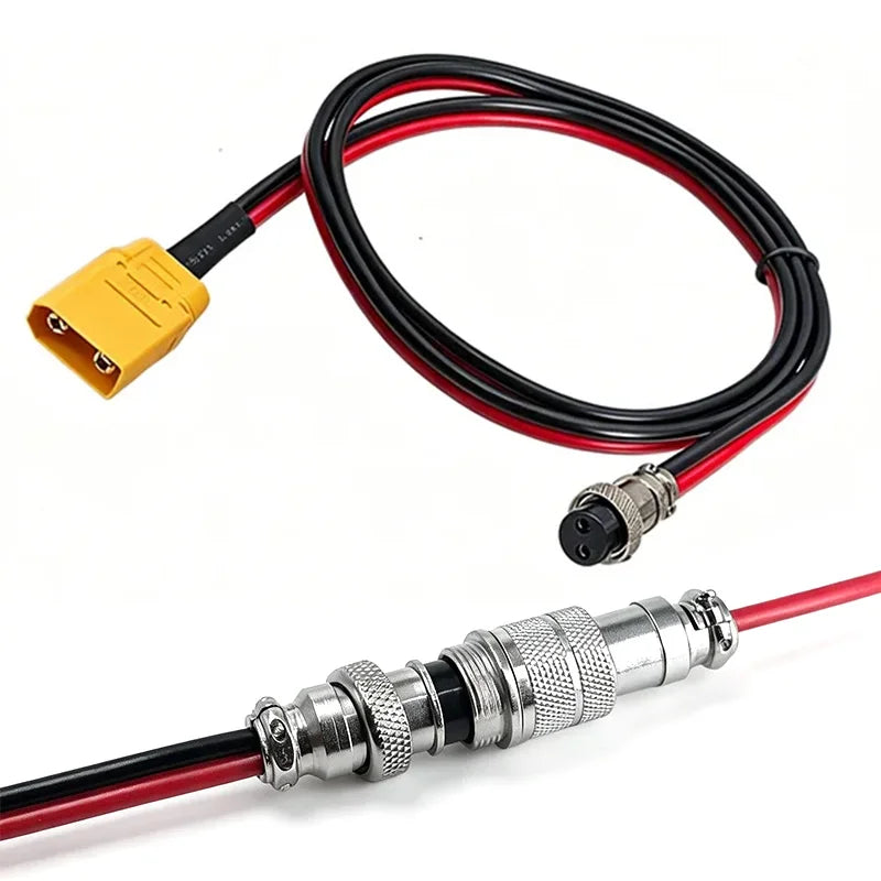 XT90 to GX16 Model Aircraft Connector GX16 2/3 Pin Male To Female Electric Vehicle Power Cord XT90 Battery Charging Output Cable